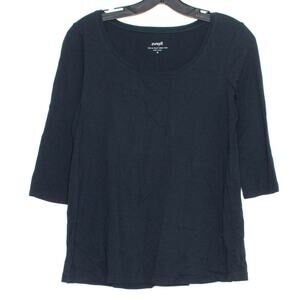 Pure J Jill Womens Top Ballet Sleeve Tunic Tee Scoop Neck Blue Size XS LN